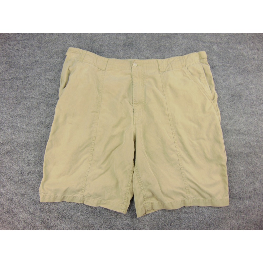 Tommy Bahama Shorts Mens 38 Relaxed‎ Fit Tan Solid Cargo Pocket Casual Summer